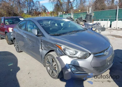 2014 Hyundai Elantra Limited из США, поврежденный, VIN KMHDH4AE6EU060744